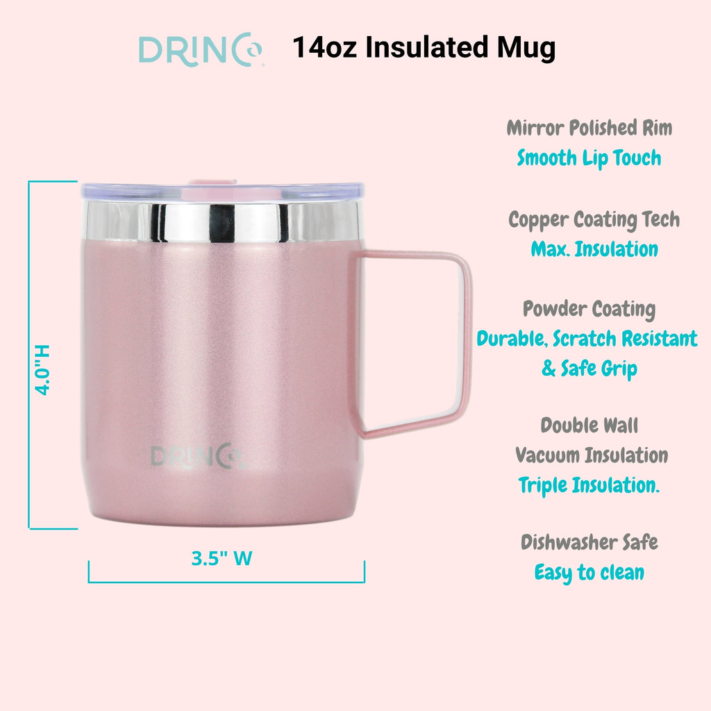 DRINCO® 14 oz Coffee Mug Vacuum Insulated Camping Mug Double Wall